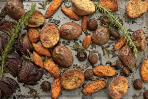 Roasted Vegetables & Rice: A Peaceful Pantry Staple