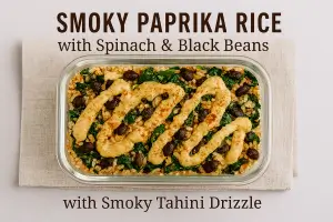 Smoky Paprika Rice with Spinach & Black Beans