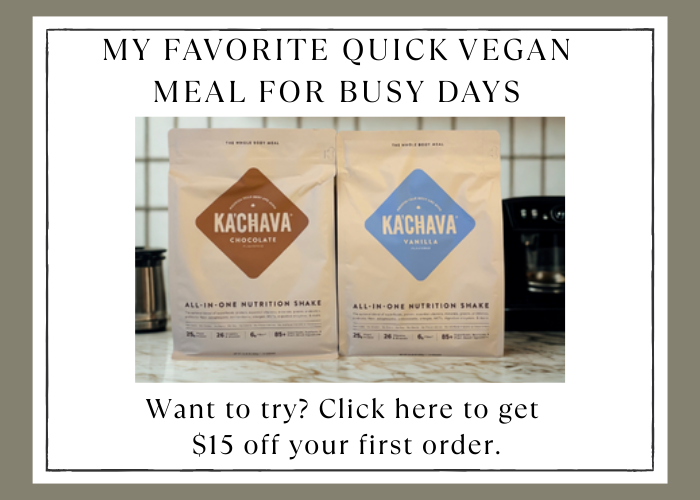 My favorite vegan breakfast – Ka'Chava chocolate all-in-one nutrition shake